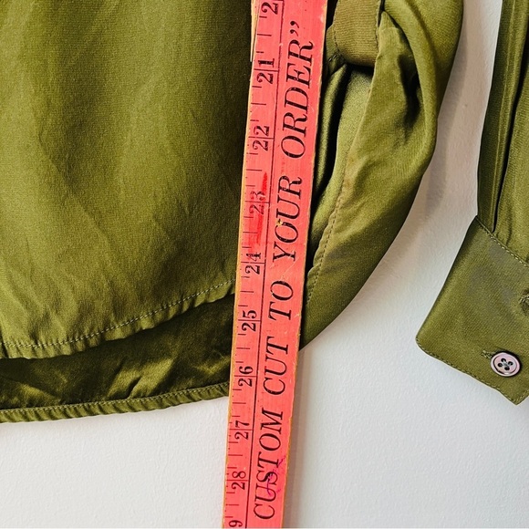 Elizabeth and James Silk Olive Utility Shirt - PRICE DROP - Picture 11 of 12